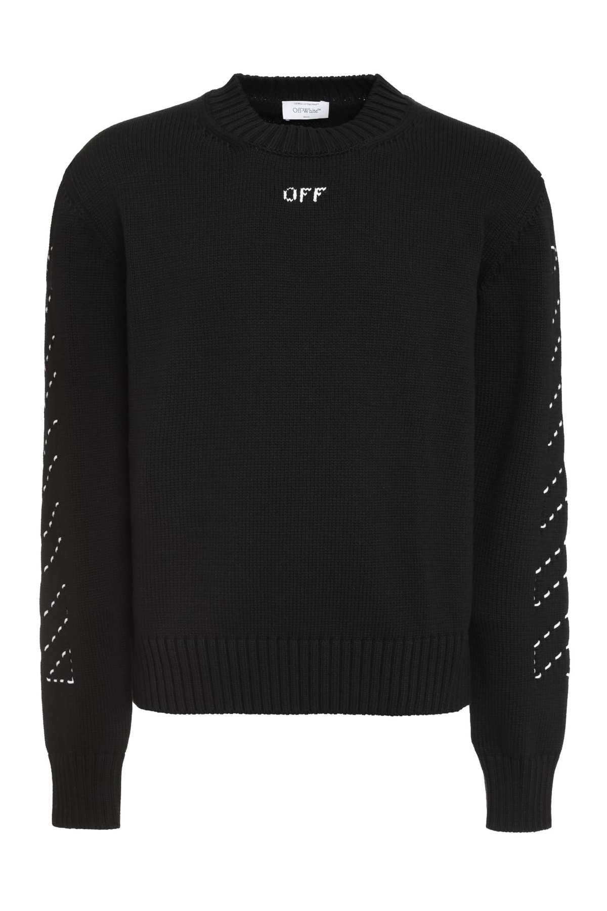 Off-White Stitch Arrows Diags Sweater - Black - Image 1 of 3