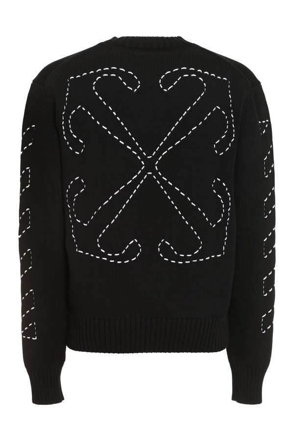 Off-White Stitch Arrows Diags Sweater - Black
