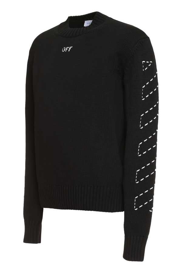 Off-White Stitch Arrows Diags Sweater - Black