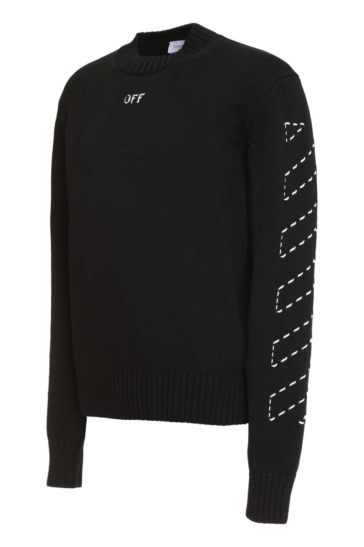 Off-White Stitch Arrows Diags Sweater - Black - Image 3 of 3
