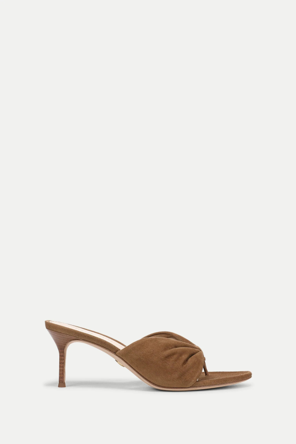 Veronica Beard Tullia Suede Mid-Heel Sandal