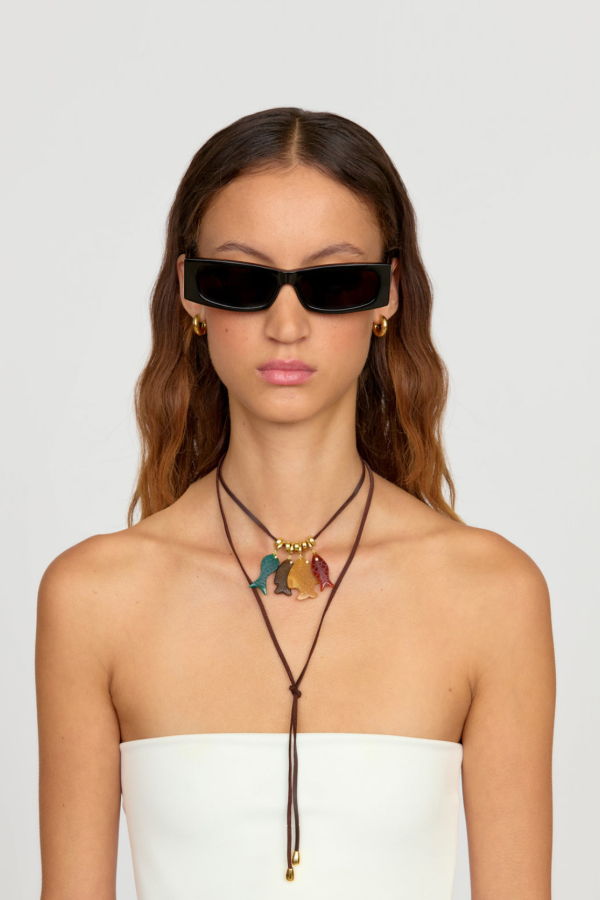 Eliou Fish Charm Wrap Necklace