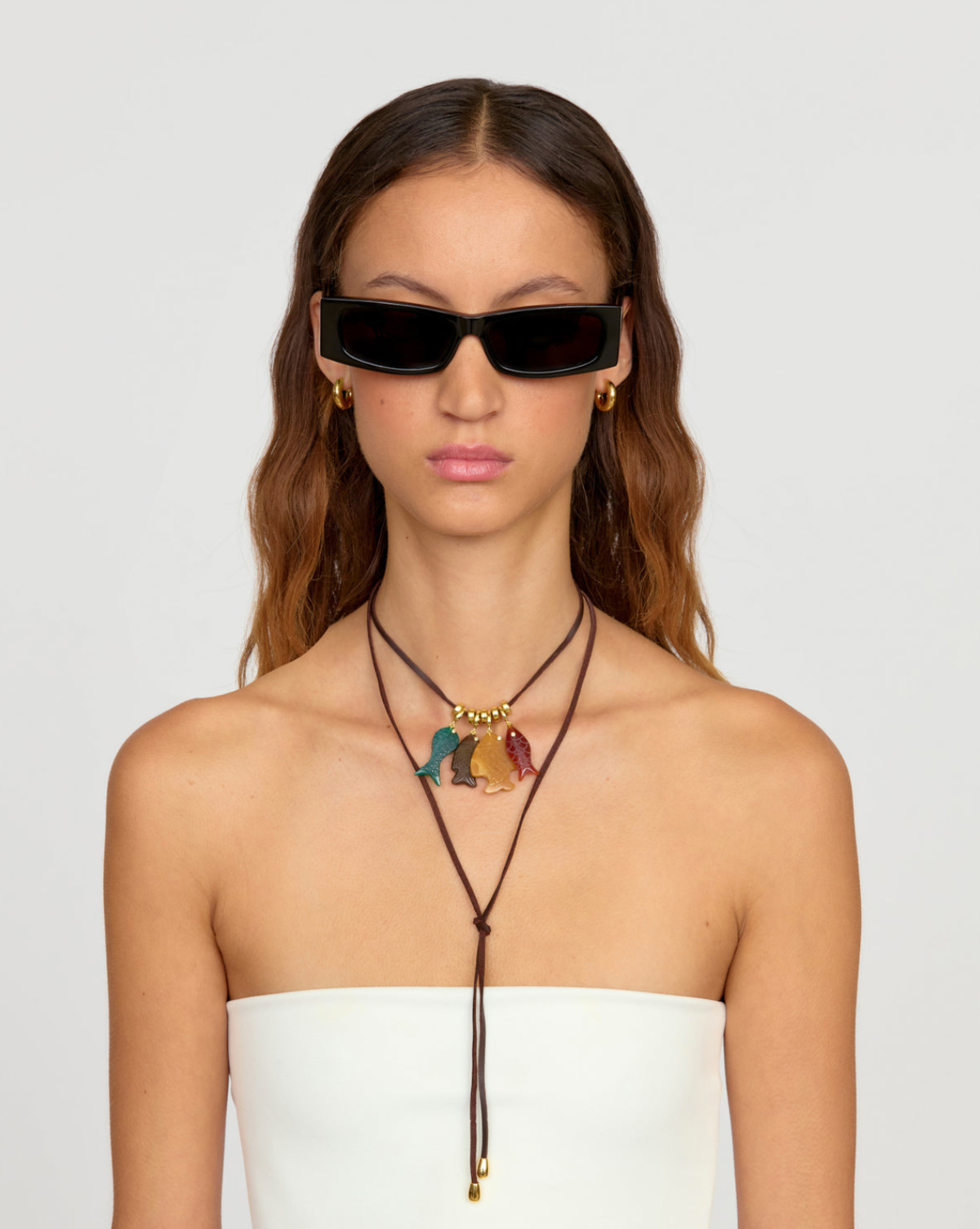 Eliou Fish Charm Wrap Necklace - Image 2 of 3