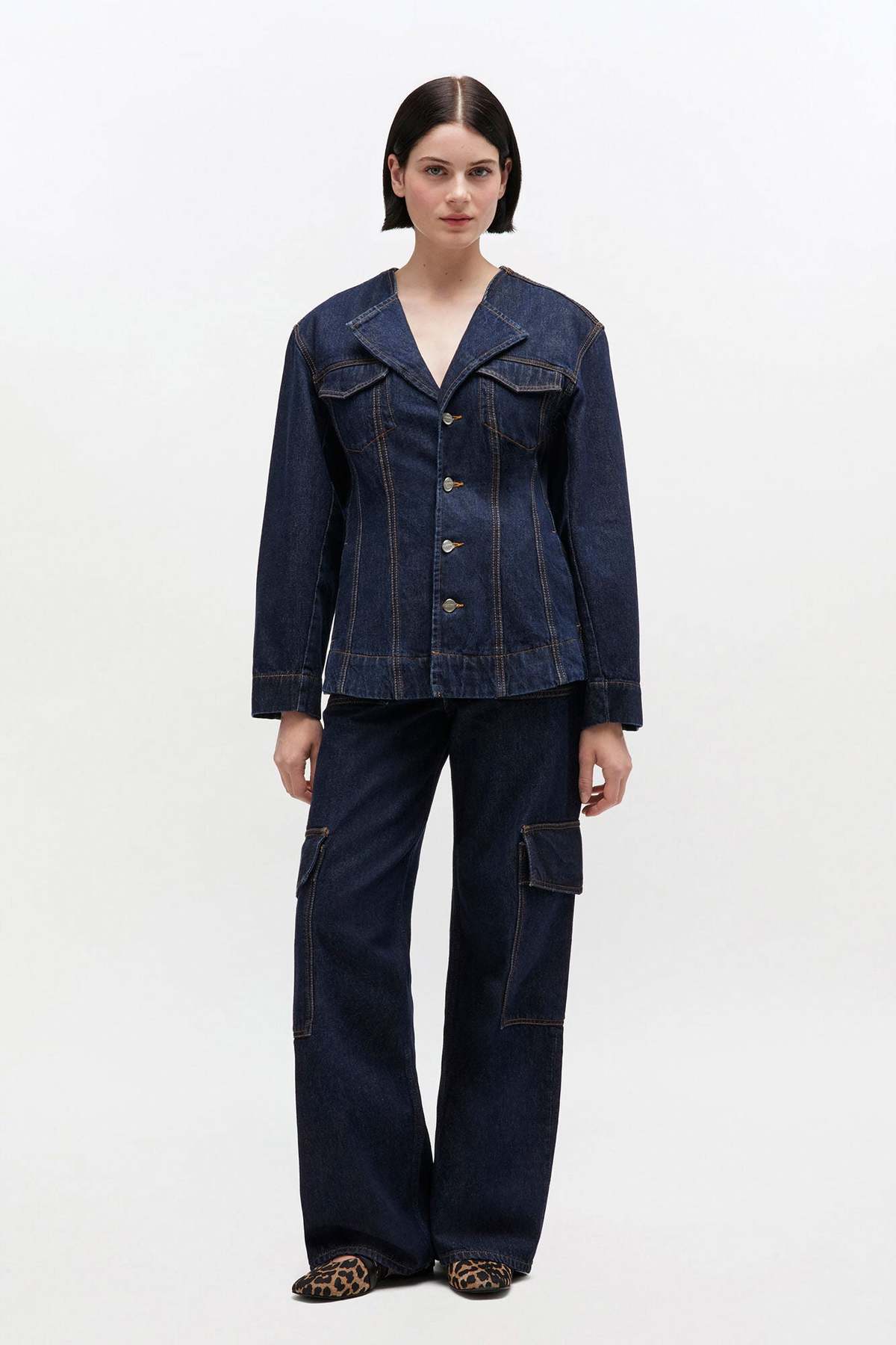 Ganni Denim Blazer - Rinse - Image 2 of 4