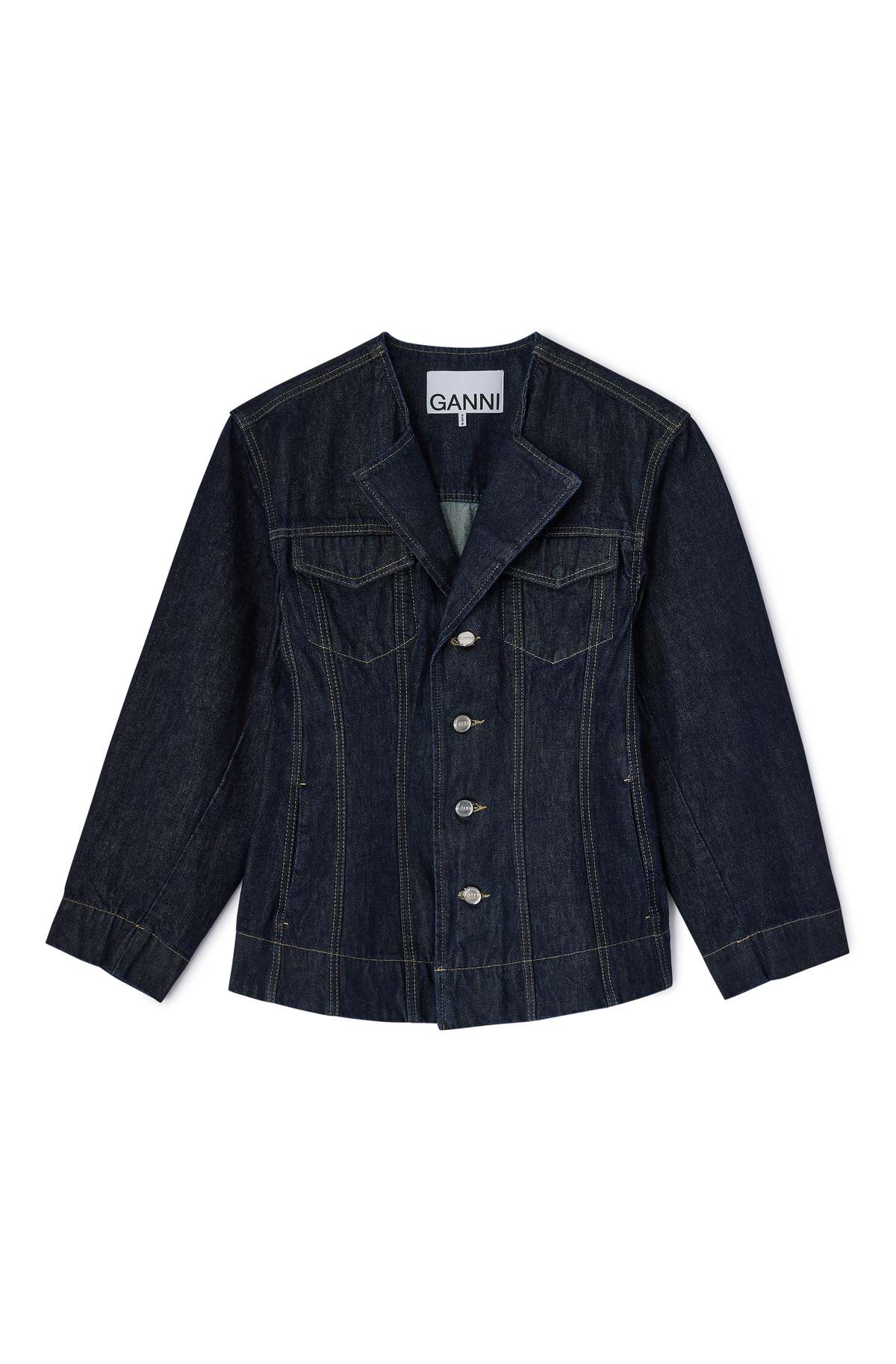 Ganni Denim Blazer - Rinse - Image 4 of 4