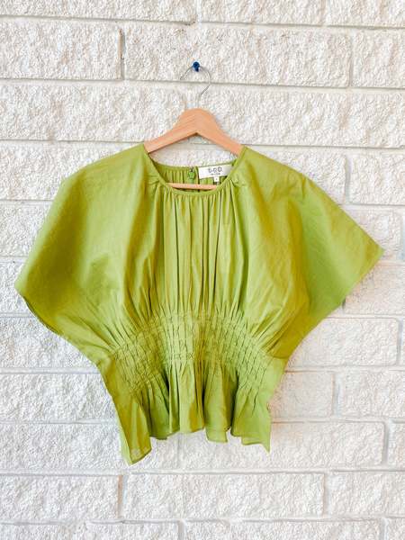 Sea NY Mable Cambric S/SLV Smocked Top | Garmentory