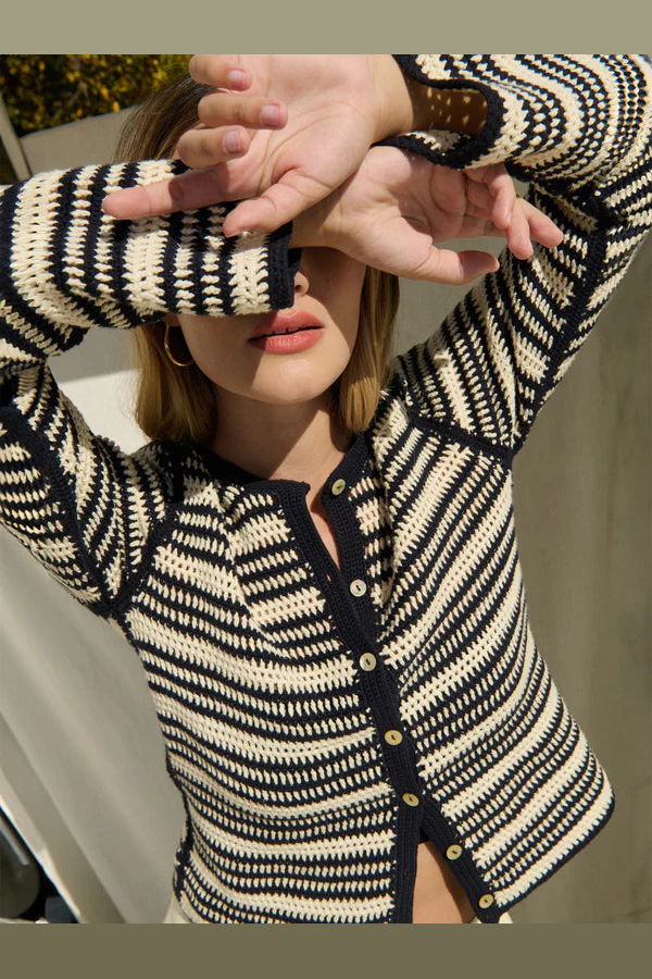 Nation Courtney Crochet Cardigan Sweater
