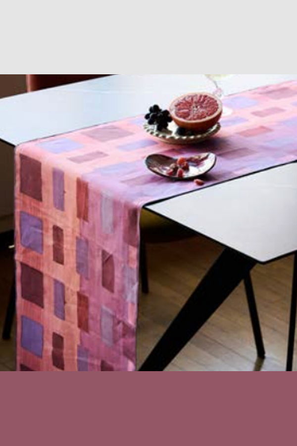 Goldie Home Pink Tapestry Table Runner