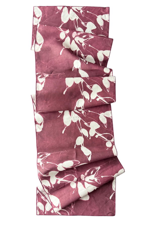 Goldie Home Porto Print in Aubergine Table Runner - Aubergine