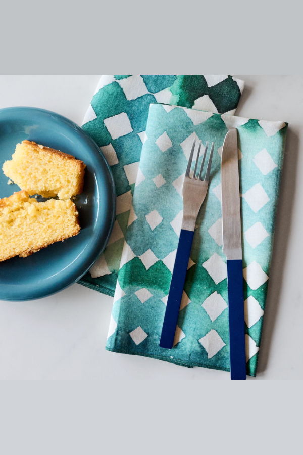 Goldie Home Blue Diamond Napkins Set of 4