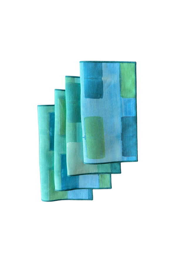 Goldie Home Blue Tapestry Cocktail Napkins - Blue