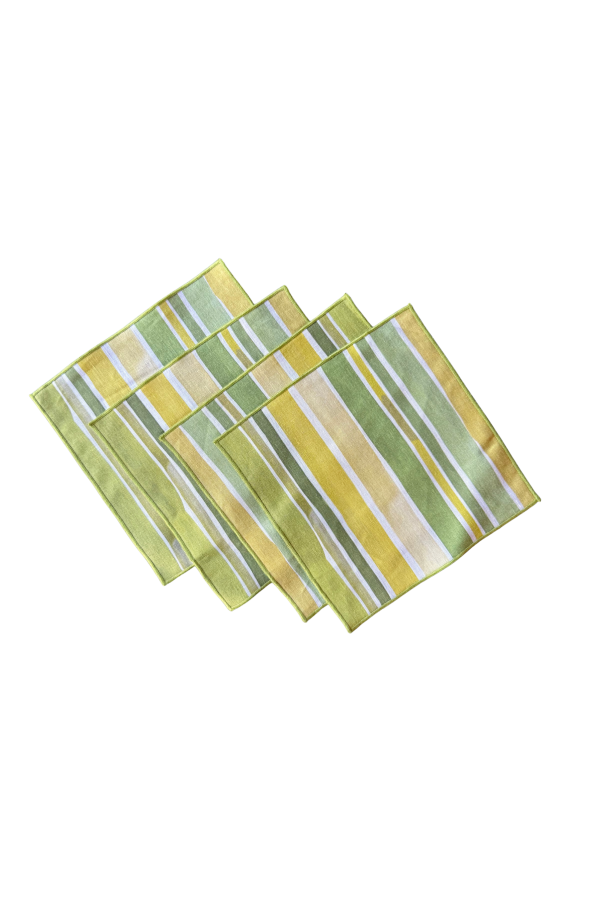 Goldie Home S/4 Lagos Stripe Cocktail Napkins