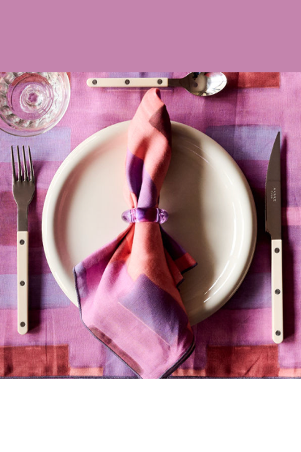 Goldie Home Lavender Napkin Rings, Set of 4