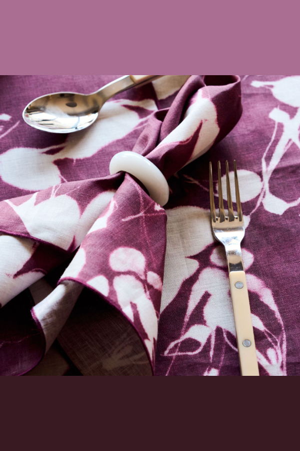 Goldie Home S/4 Pearl White Napkin Rings