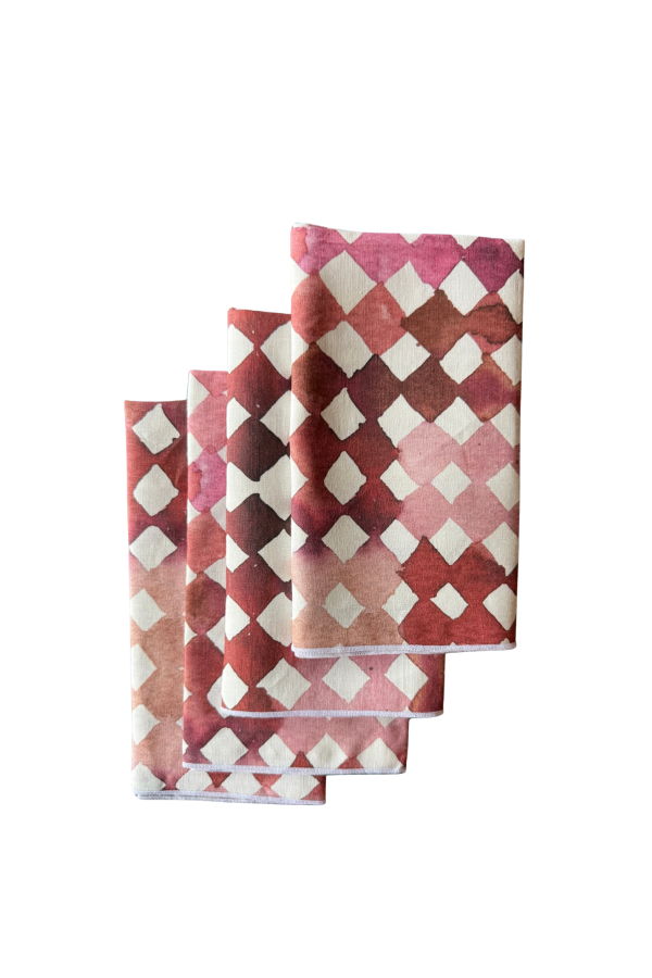 Goldie Home S/4 Pink Diamonds Napkins