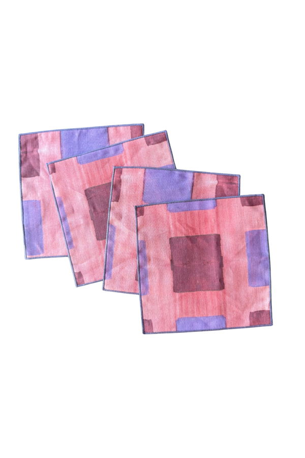 Goldie Home Pink Tapestry Cocktail Napkins Set of 4