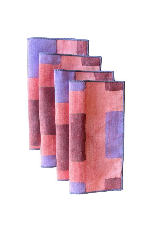 Goldie Home Pink Tapestry Cocktail Napkins Set of 4