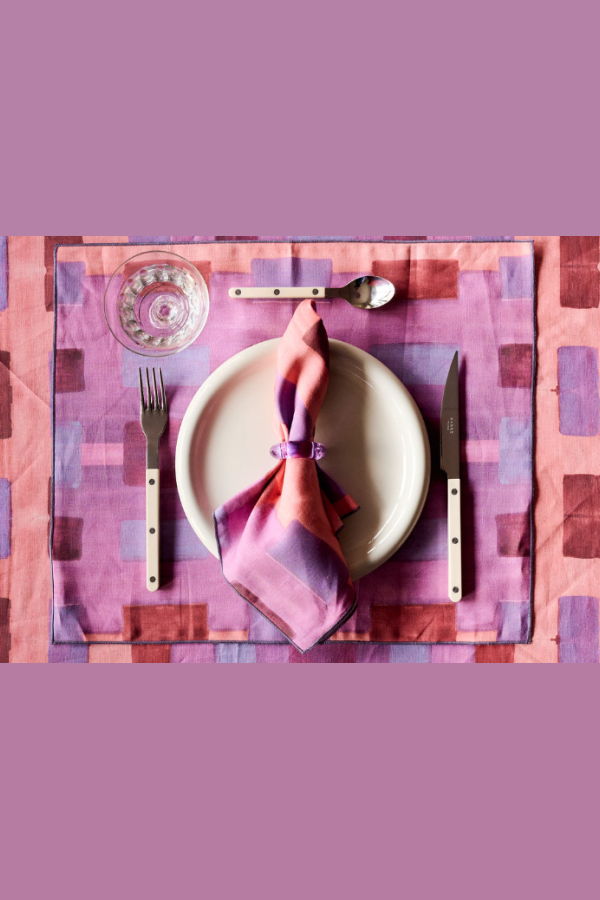 Goldie Home S/4 Pink Tapestry Placemats