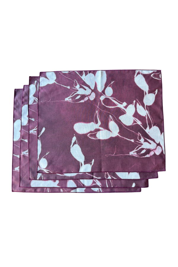 Goldie Home Porto Print in Aubergine Placemats, Set of 4