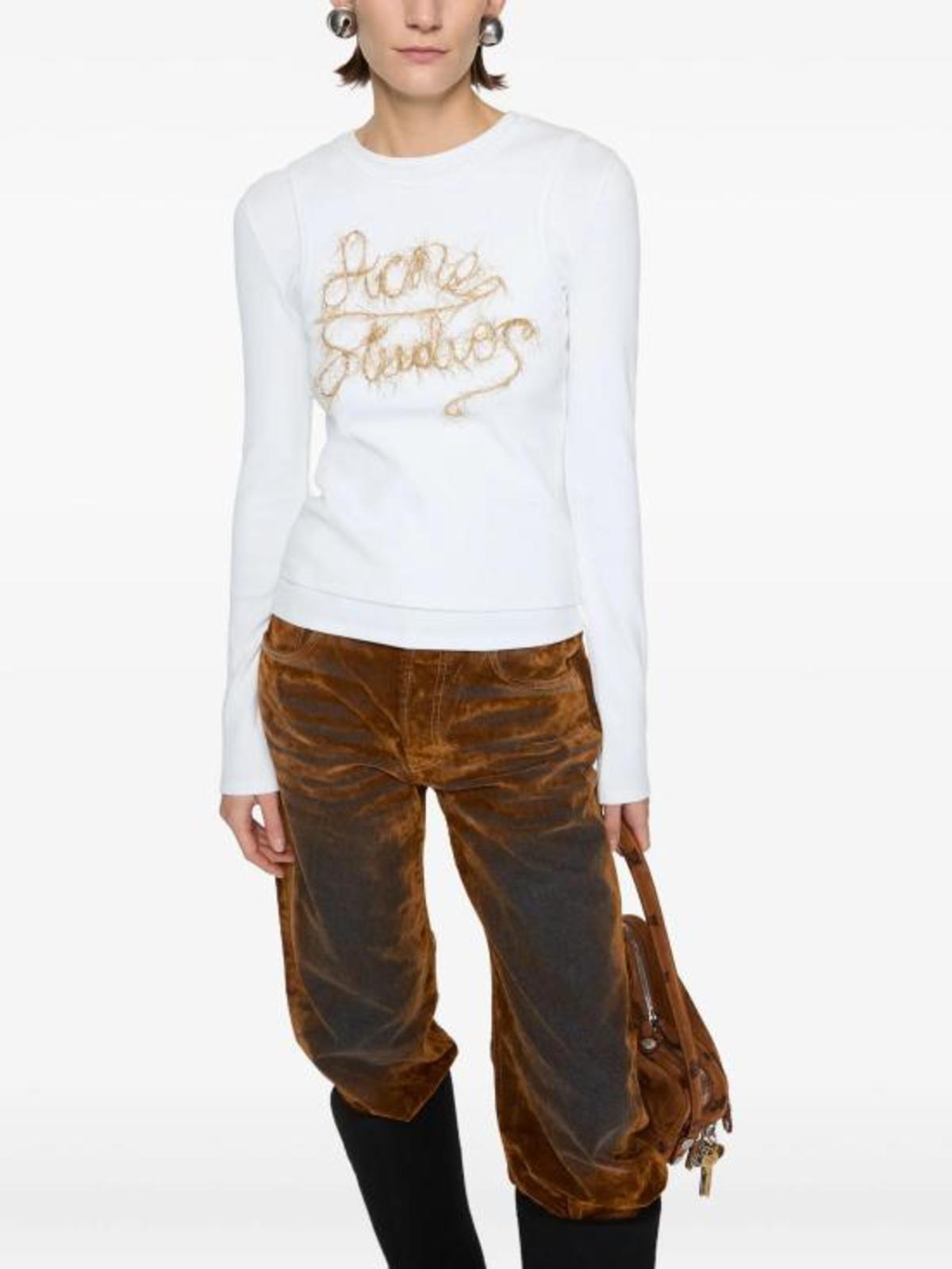 Acne Studios AL0505183 Tunic Top - Optic White - Image 4 of 5