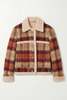 No21 Plaid Shearling Jacket - Marrone/Beige - Thumbnail 1