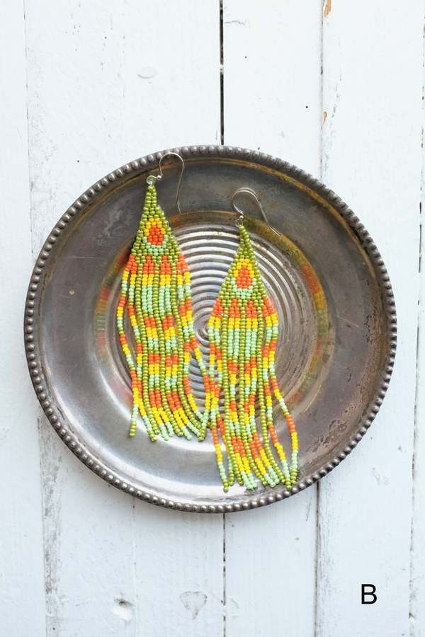 CreeNative Fringe Earrings - Multi