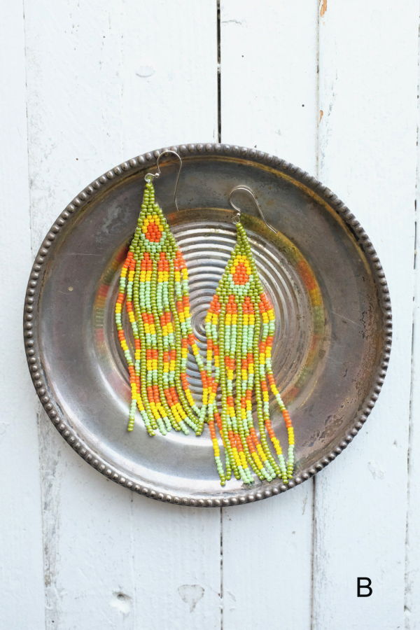 CreeNative Fringe Earrings - Multi
