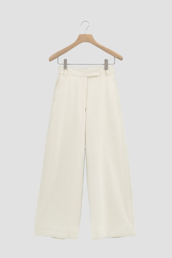 Peach Aiden Cotton Denim Trousers - Greige/Undyed