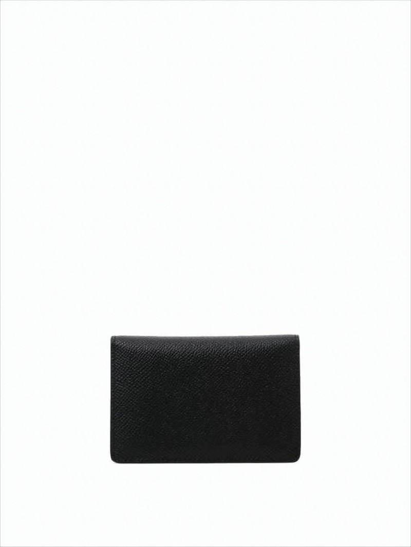 Maison Margiela Textured Calf Leather Bifold Card Wallet - Black