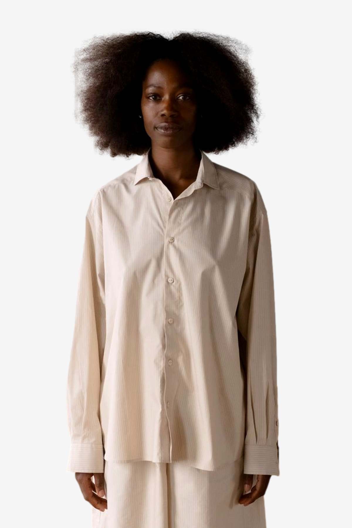 Baserange Claude Shirt - Brown Stripe - Image 3 of 8