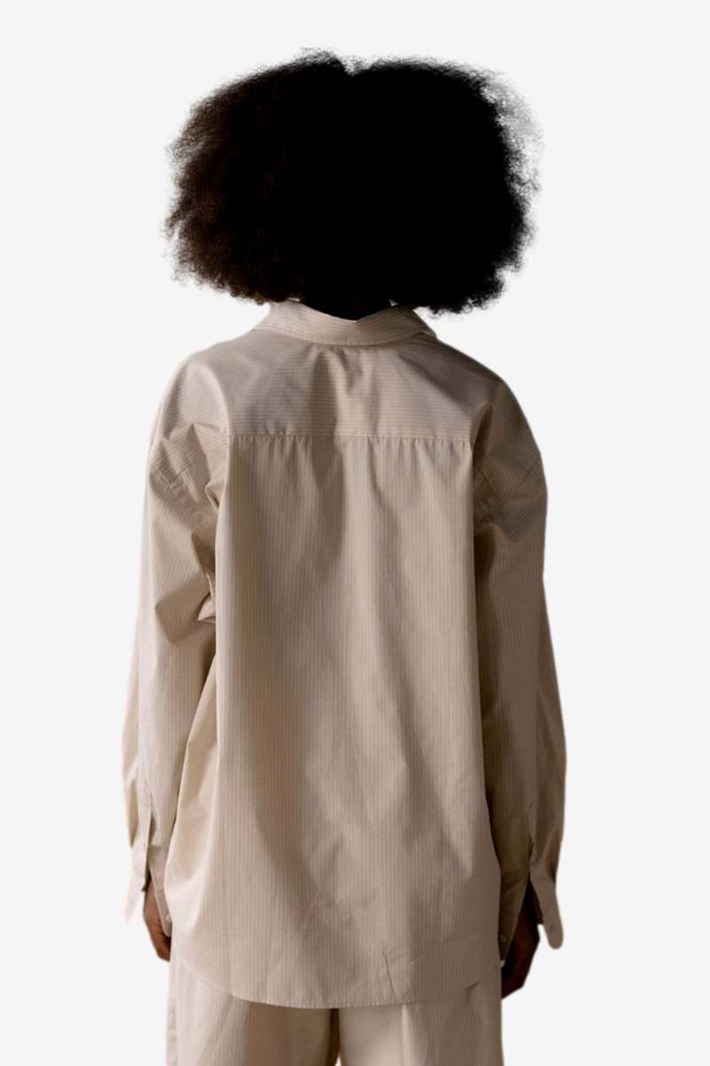 Baserange Claude Shirt - Brown Stripe