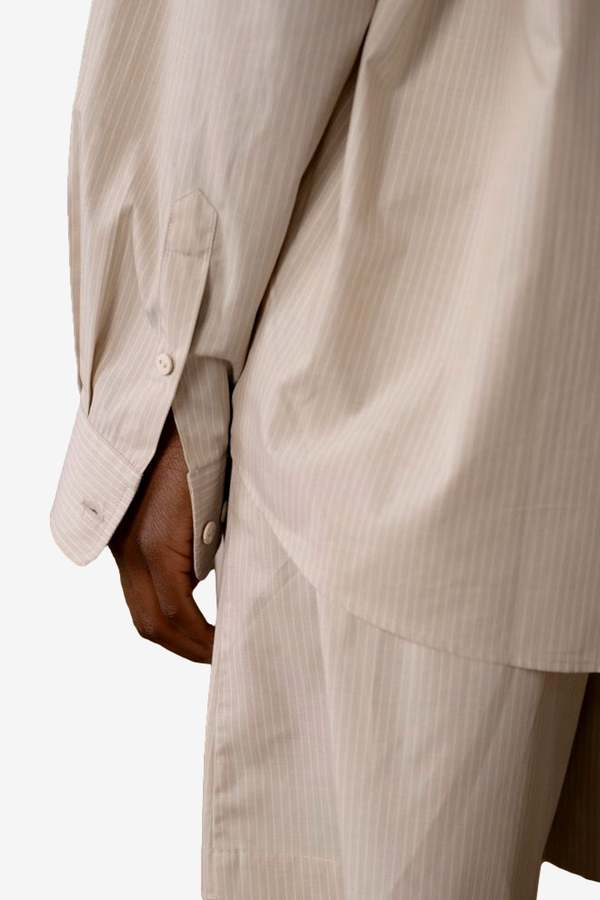 Baserange Claude Shirt - Brown Stripe