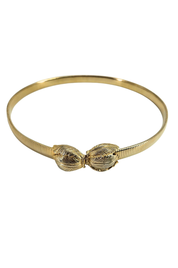 Madison Beverly Hills Vintage Snake Chain Tulip Belt - Gold