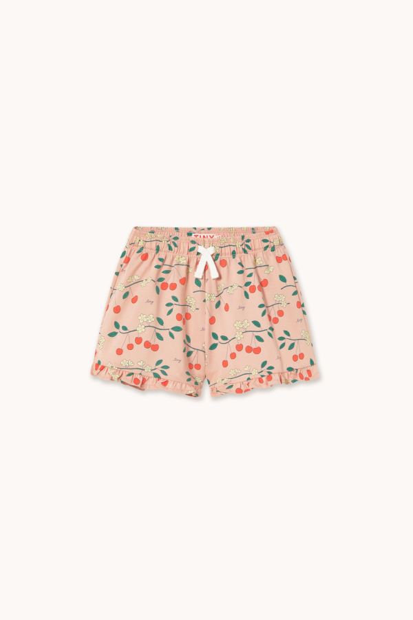 KIDS Tinycottons Cherry Trees Short in Wild Rose Shorts