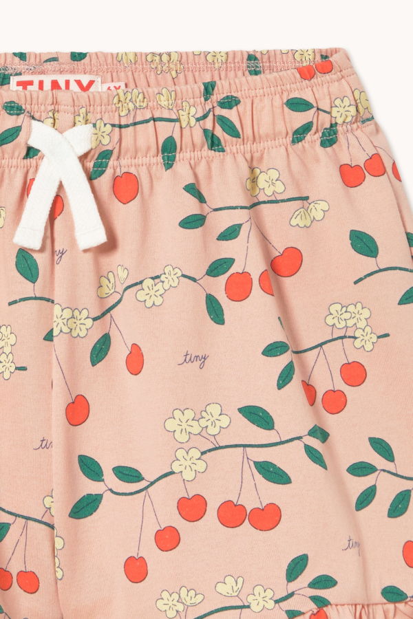 KIDS Tinycottons Cherry Trees Short in Wild Rose Shorts