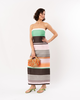 ROAME Frieda Strapless Midi Dress - Tango Stripe - Thumbnail 6
