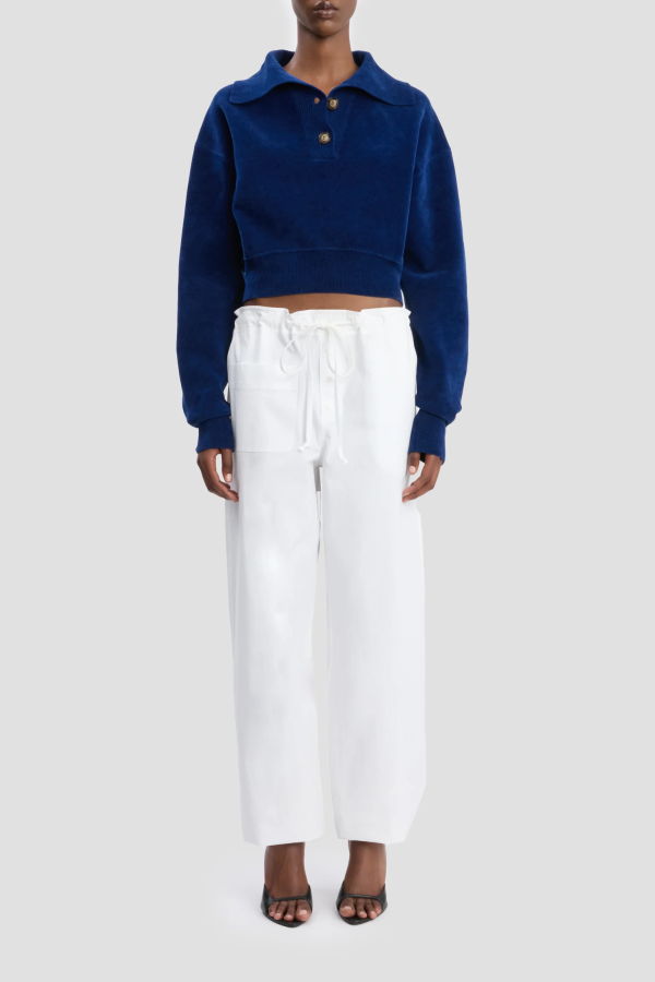 Victoria Beckham Cargo Print Trousers - White