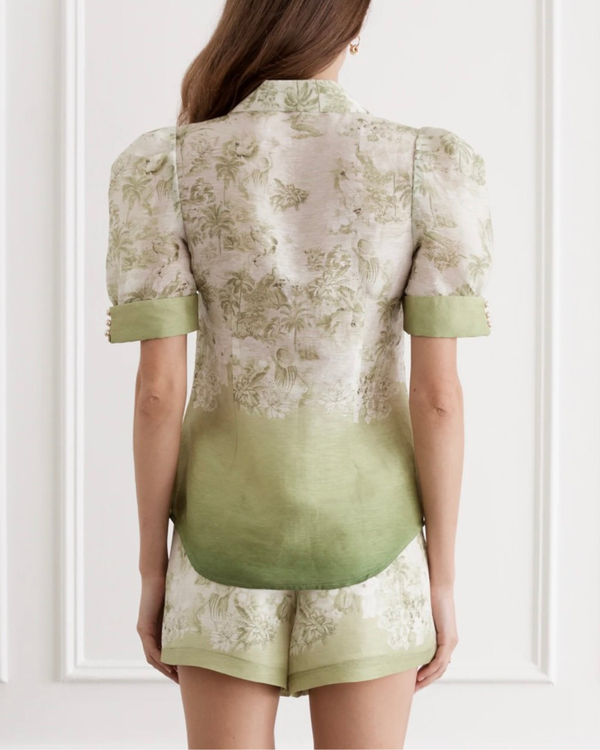 AQUA BLU Jolene Short Sleeve Shirt - Faisane