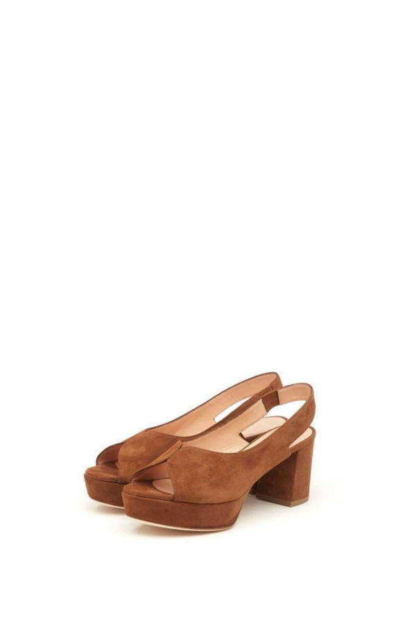 Rupert Sanderson Marconi Slingback Block Heel - Brown