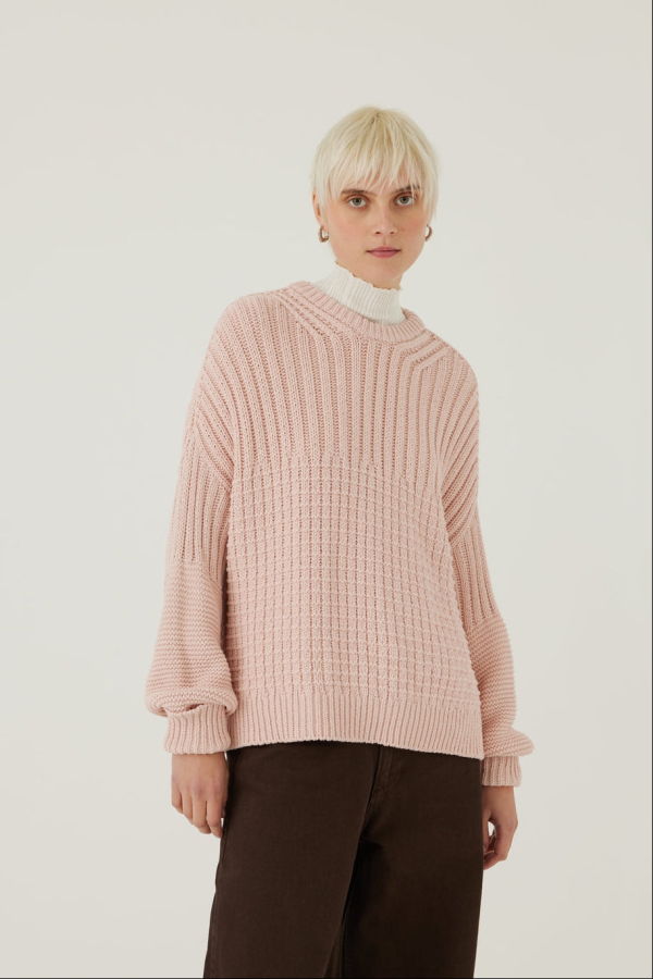 The Knotty Ones Delia Sweater - Dusty Pink