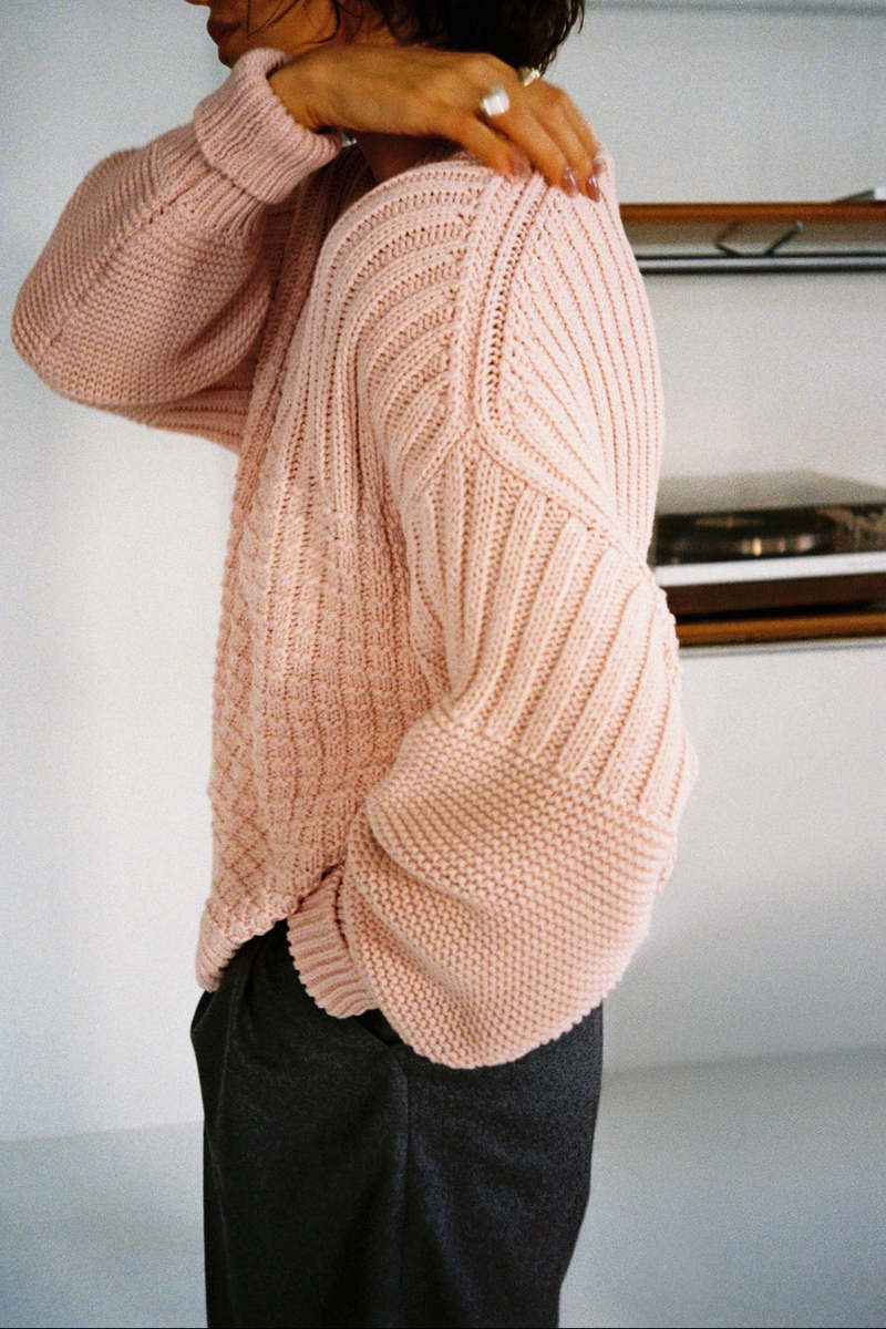 The Knotty Ones Delia Sweater - Dusty Pink