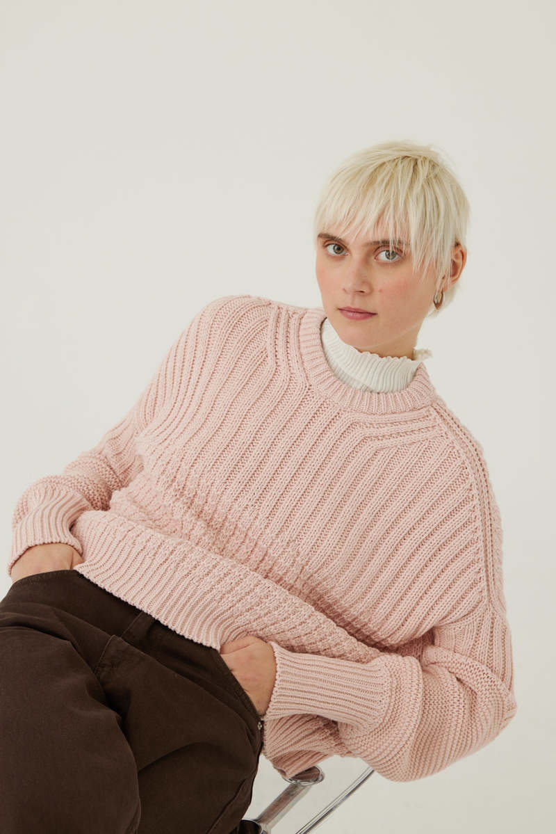 The Knotty Ones Delia Sweater - Dusty Pink
