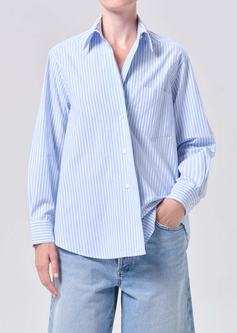 AGOLDE Aris Shirt in Banks Stripe