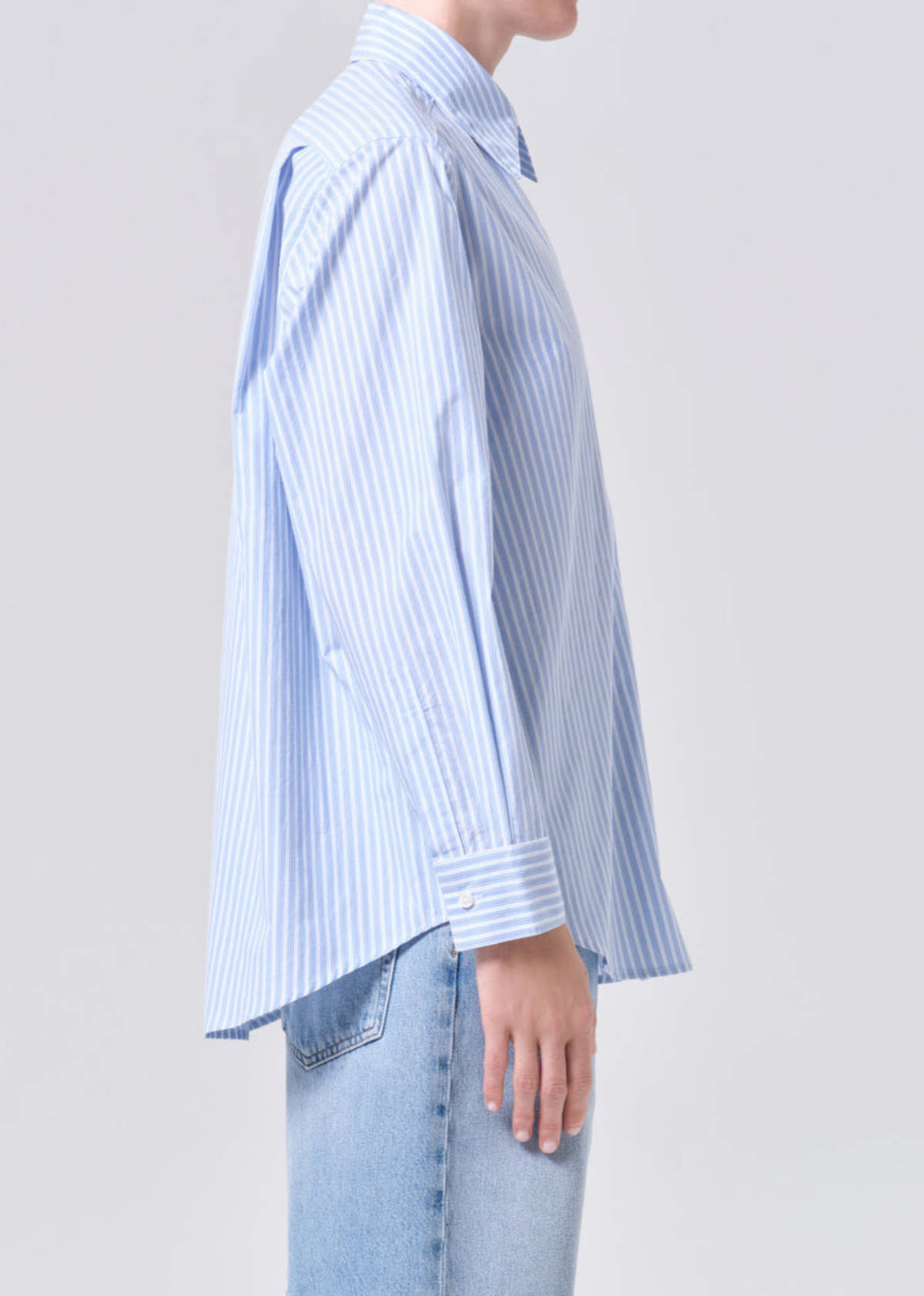 AGOLDE Aris Shirt in Banks Stripe - Image 5 of 8