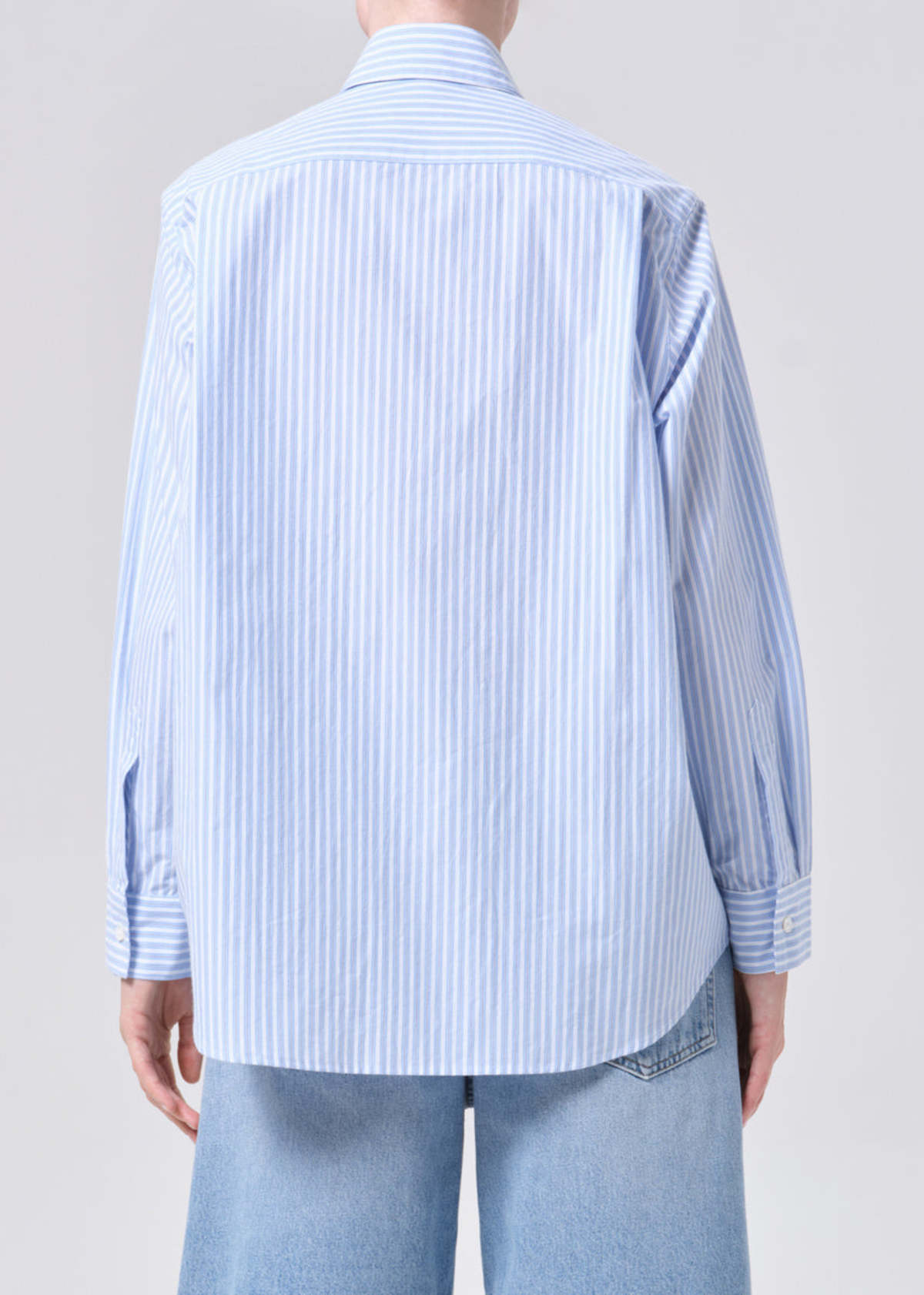 AGOLDE Aris Shirt in Banks Stripe - Image 6 of 8