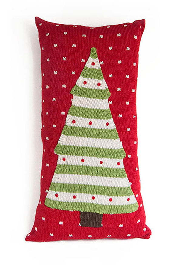 Melange Collection Striped Tree Lumbar Pillow