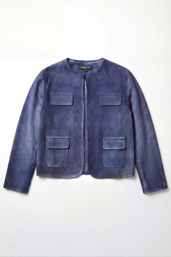 Avant Toi Midnight Felted Jacket - Midnight
