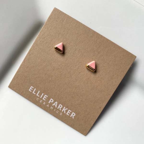 ELLIE PARKER CERAMICS Boucles d'Oreille Triangle en Cramique Earrings
