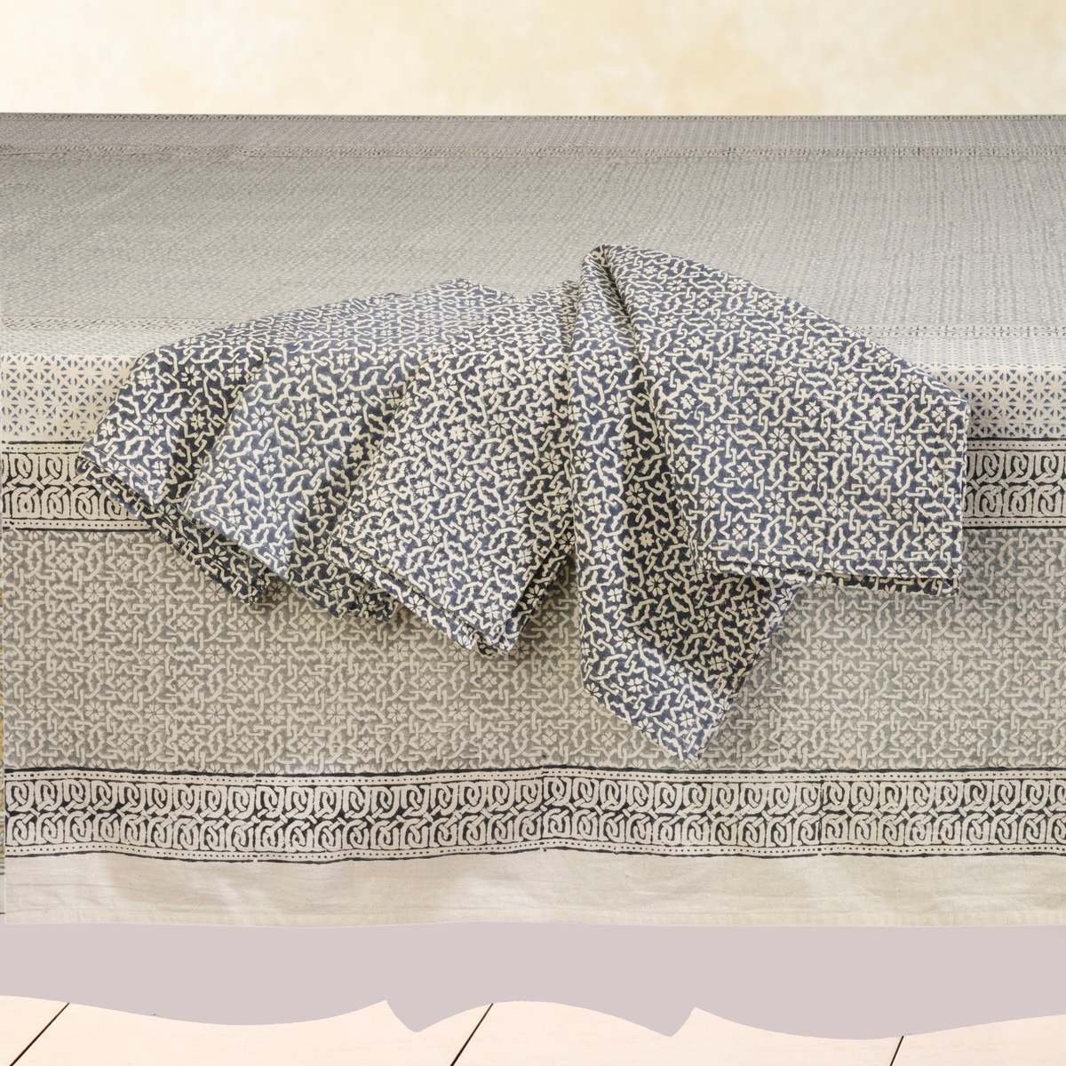 Sustainable Threads Hand Block Printed Tablecloth - Image 11 of 15