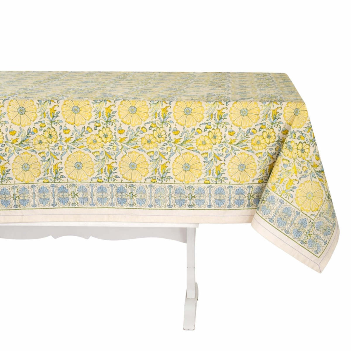 Sustainable Threads Hand Block Printed Tablecloth - Image 14 of 15